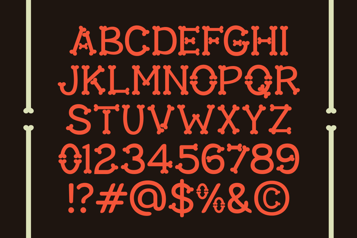 Deadbone – Halloween Bone Font, a Symbol Font by Vadovastd (Photo 2 of 7)