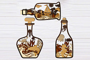 Sea Bottle Bundle Multilayer Decor, a Templates & Theme by LaserCutano (Thumbnail 4 of 4)