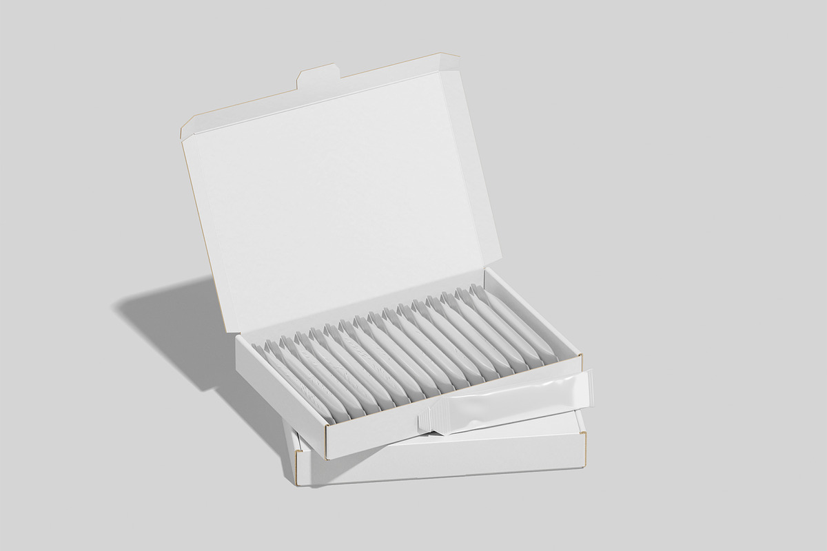 Supplement Sachet Box Mockup, a Packaging Mockup by Unerispace (Photo 4 of 4)