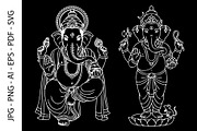 Lord Ganesha Line Art Bundle, an Object Graphic by nandinigraphics (Thumbnail 2 of 7)