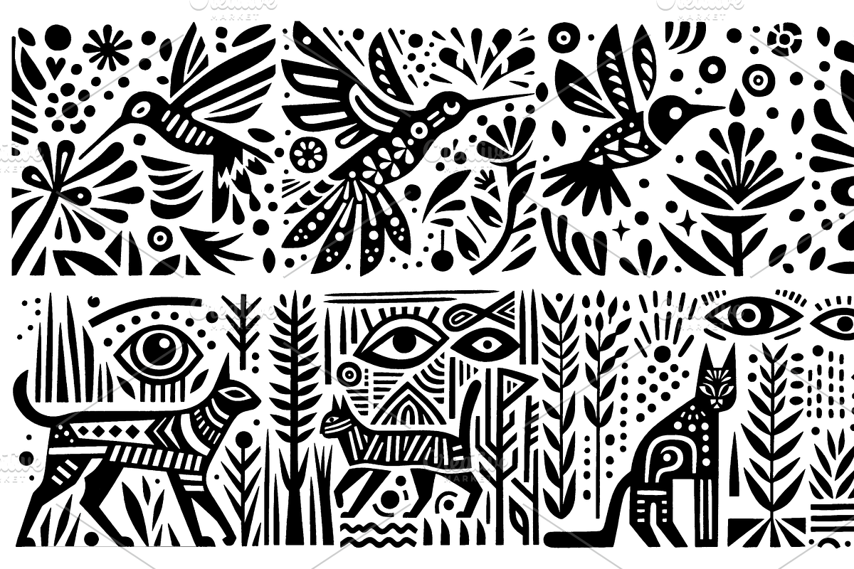 Vintage Animals and Pets Folk Art, a Decorative Illustration by devastd (Photo 23 of 29)