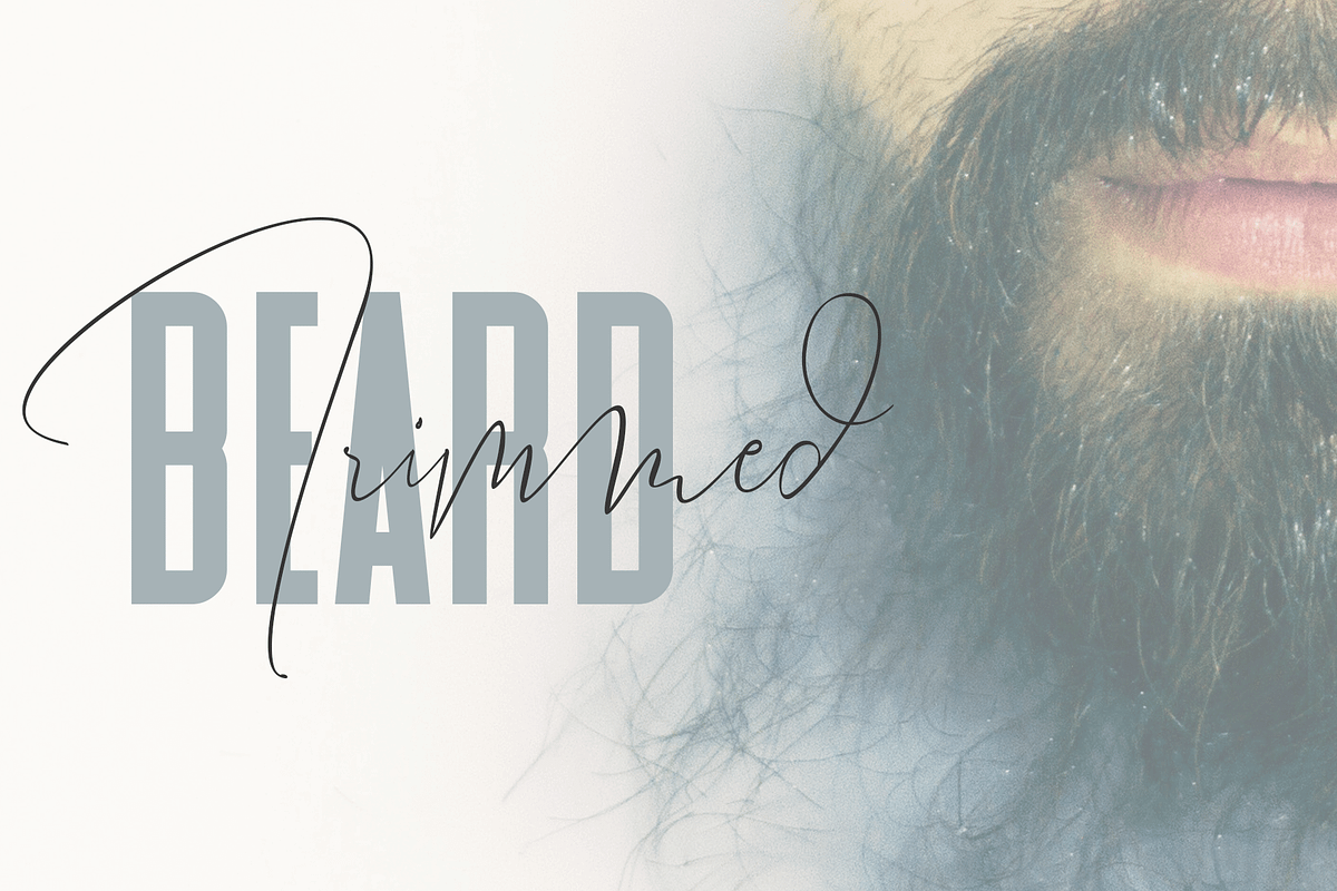 Mustache and Thick Sans, a Script Font by GRAPHICPRESS (Photo 3 of 9)