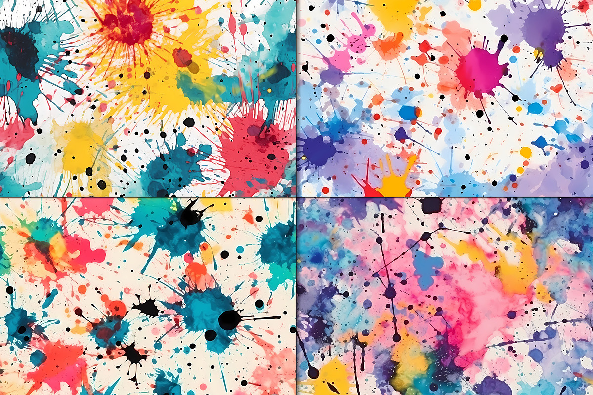 20 Seamless Grunge Color Splashes, a Pattern Graphic by Nordic Design (Photo 5 of 9)