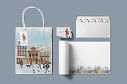Winter town Christmas house clipart, a Person Illustration by LyubovZaytseva (Thumbnail 2 of 23)