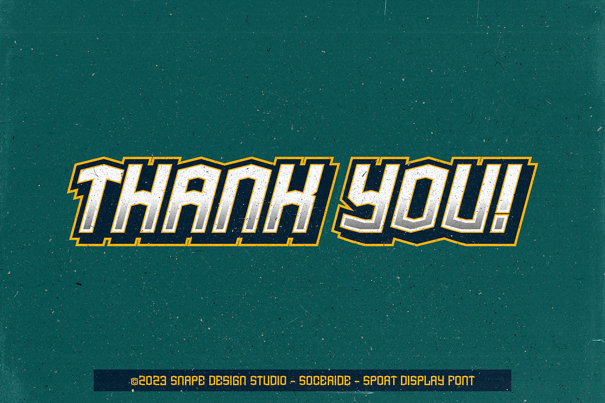 Soceride - Sport Font, a Sans Serif Font by Snape Design Studio (Photo 5 of 5)