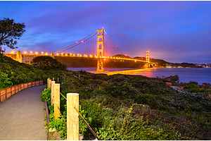 The golden gate bridge in san containing san francisco, bridge, and golden, an Architecture Photo by Leonid Andronov