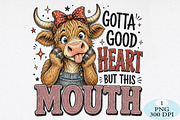 Gotta Good Heart But This Mouth Cow, a Seasonal Illustration by Daily.Designs (Thumbnail 1 of 5)