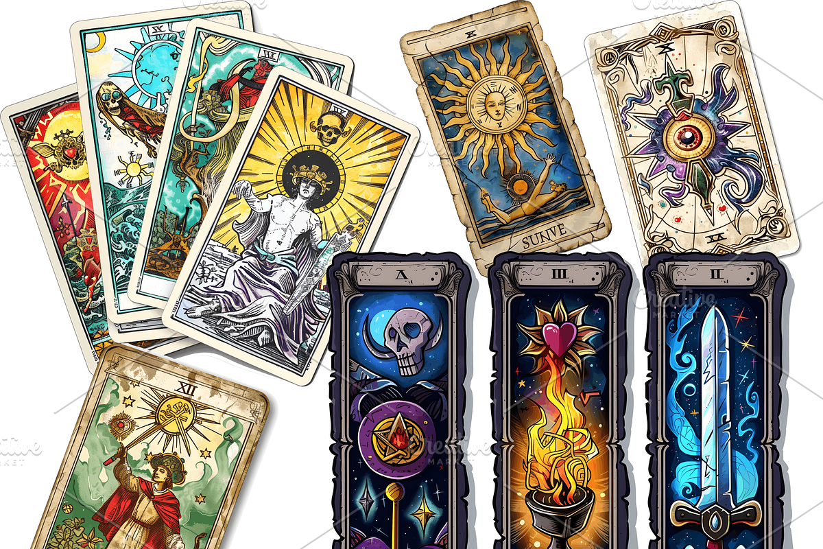 Watercolor Tarot Cards Clipart, an Object Graphic by ArtisticTimberStudio (Photo 2 of 2)