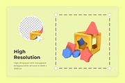 Kids Toys 3D Icon Set, an Object Illustration by twinstd (Thumbnail 3 of 6)