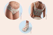 9 Mockups Woman Underwear. Top and P, a Product Mockup by PSD Market (Thumbnail 3 of 15)