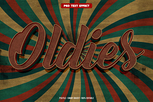 Oldies 3D editable text effect, a Layer Style Add-On by Hello Muh