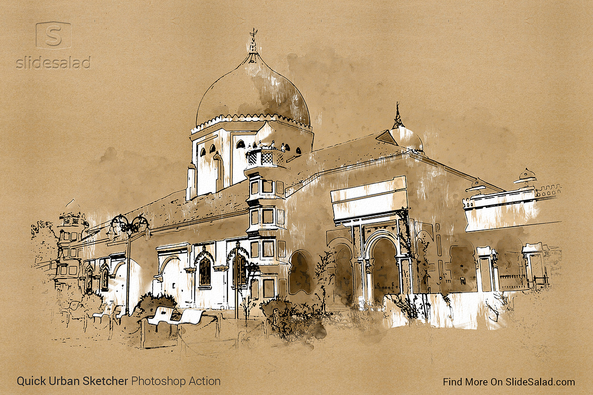 Urban Sketcher Photoshop Action, an Action Add-On by SlideSalad (Photo 27 of 31)