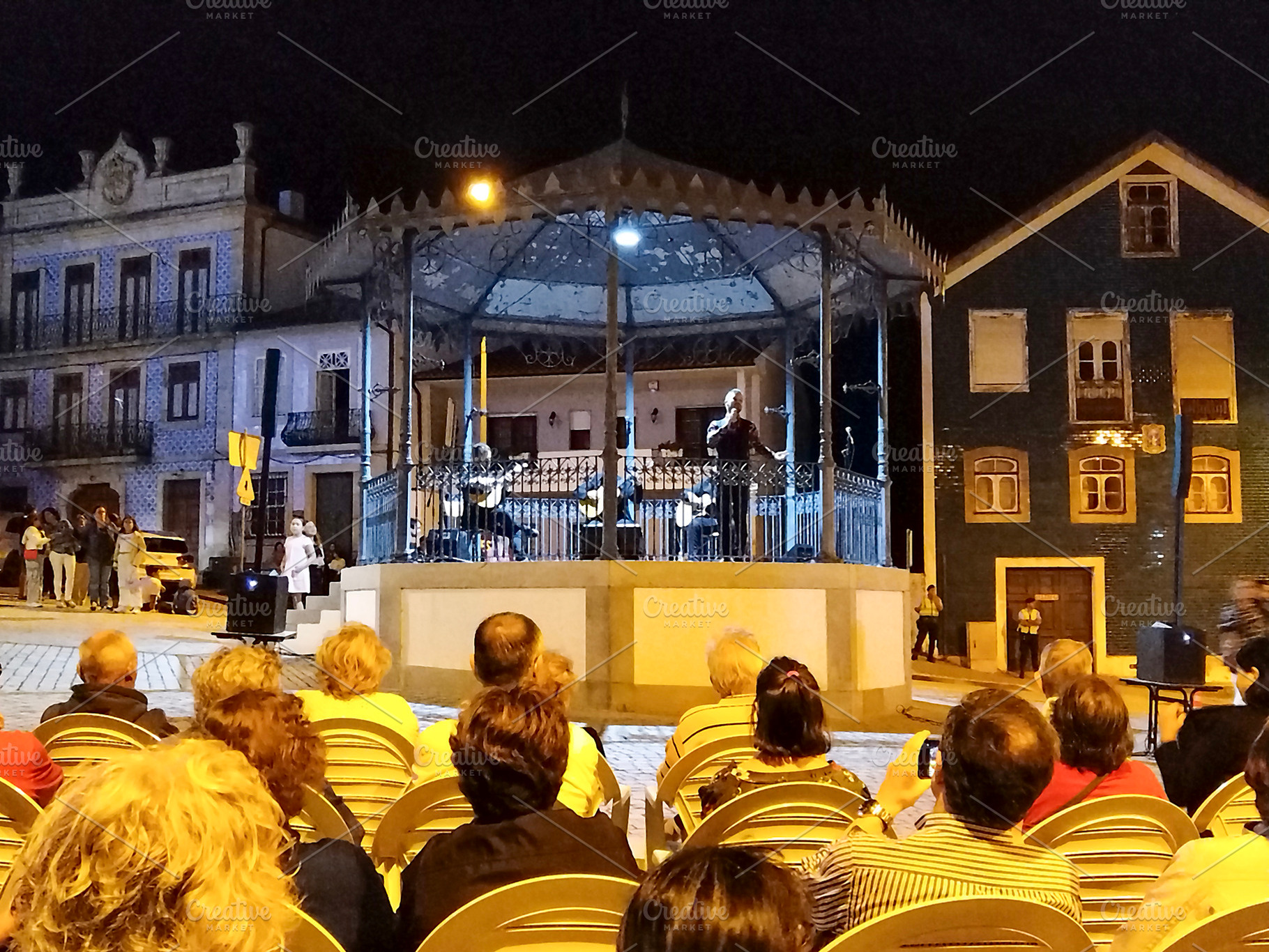 Crowd gathers at historic of peso da regua, portugal, to experie, an Architecture Photo by DanFLCreativo