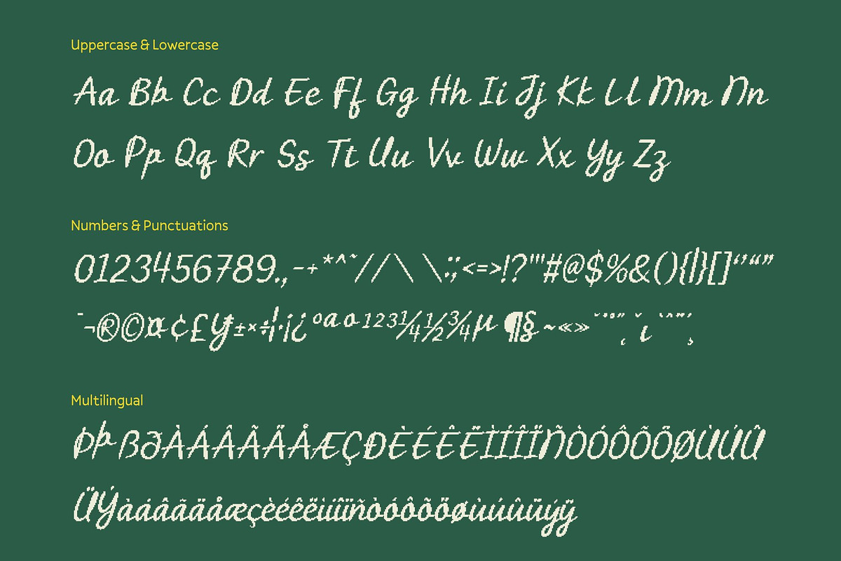 CS Ricotta Pixel, a Script Font by Craft Supply Co. (Photo 8 of 8)