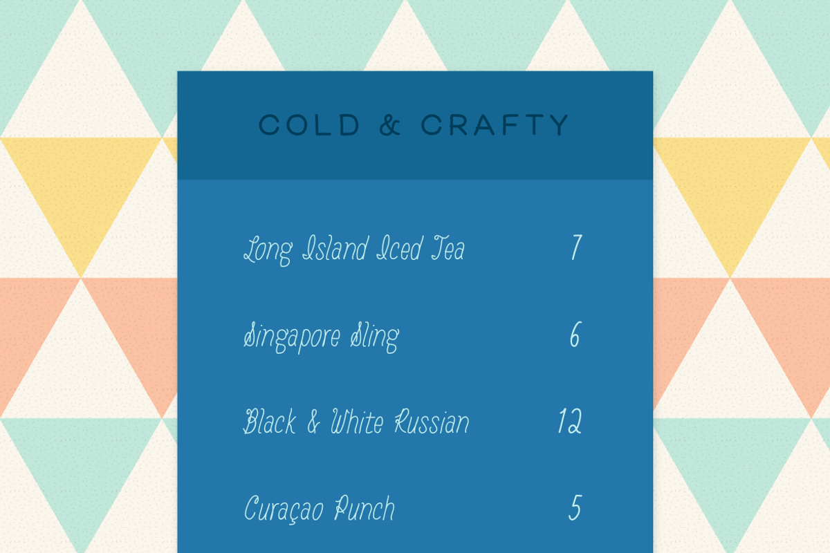 Baystyle typeface preview 3
