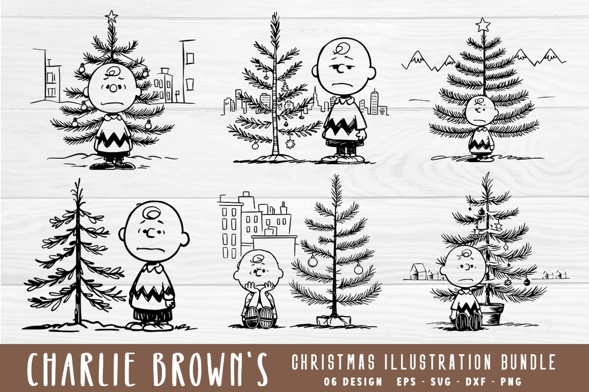 Charlie Brown Christmas Tree SVG PNG, an Object Graphic by FiveStarCrafting (Photo 1 of 7)