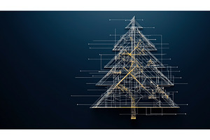 Abstract schematic design of a, an Illustration by Sergey Kotenev