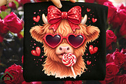 Valentine Coquette Png, Highland Cow, an Illustration by Craft Nest (Thumbnail 6 of 6)