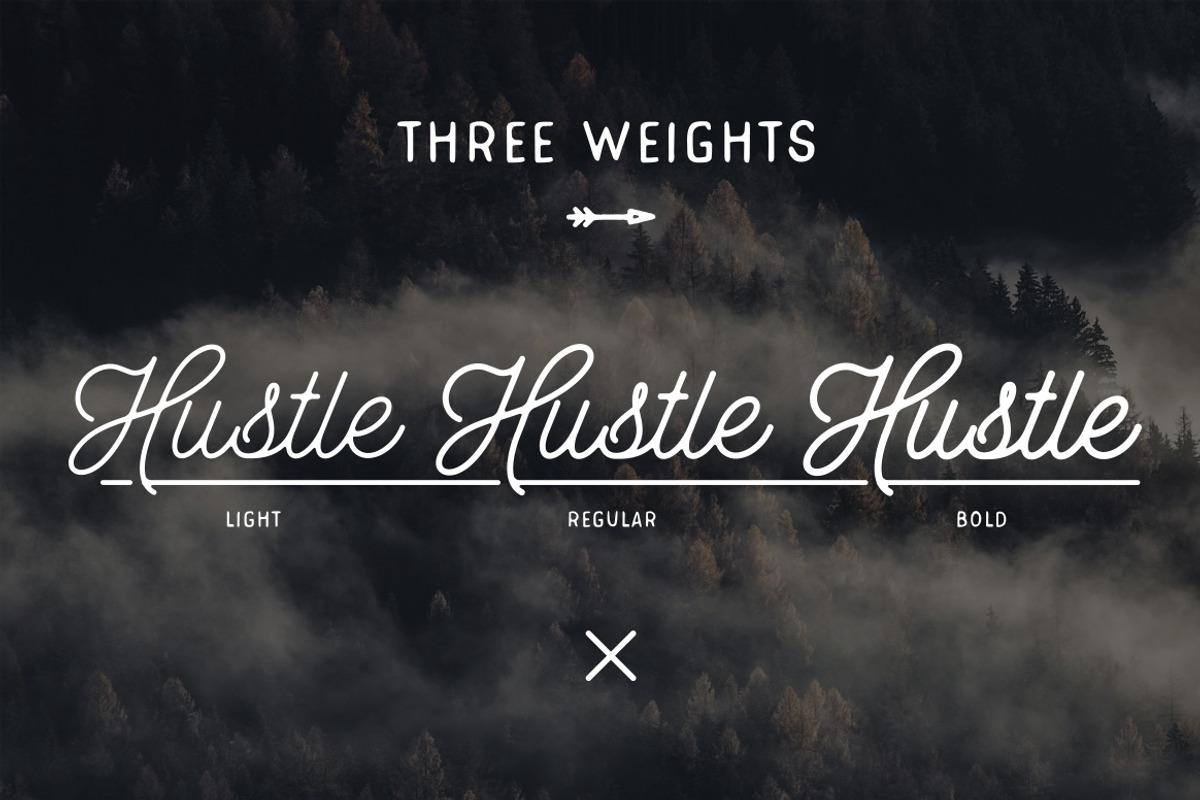 Hustle Script - A Monoline Script preview 4