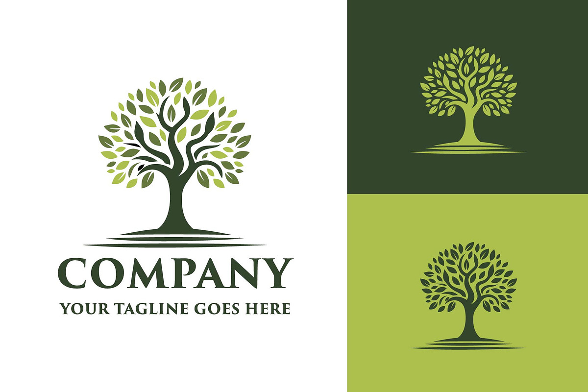 landscape tree logo design, a Branding & Logo Template by funpixel