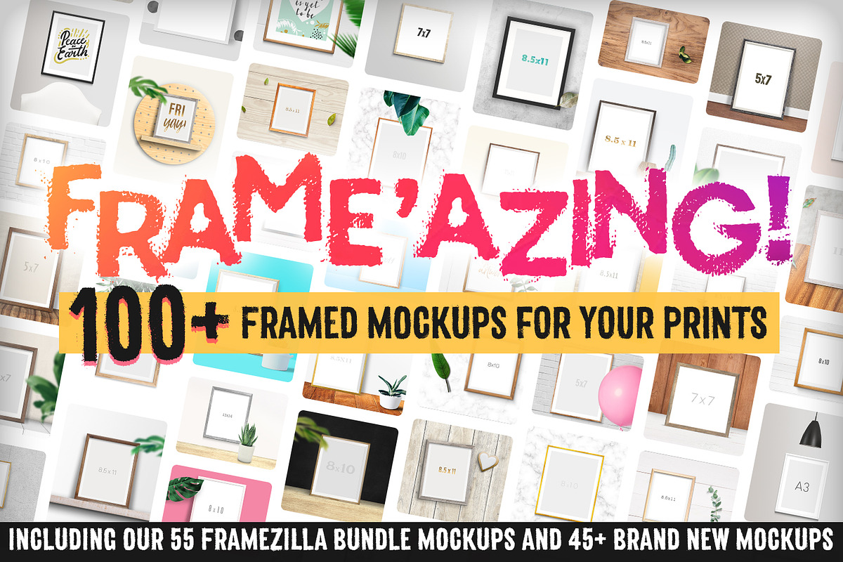 Frame'azing! 100+ Poster Mockups, a Product Mockup by Frisk Shop (Photo 1 of 15)