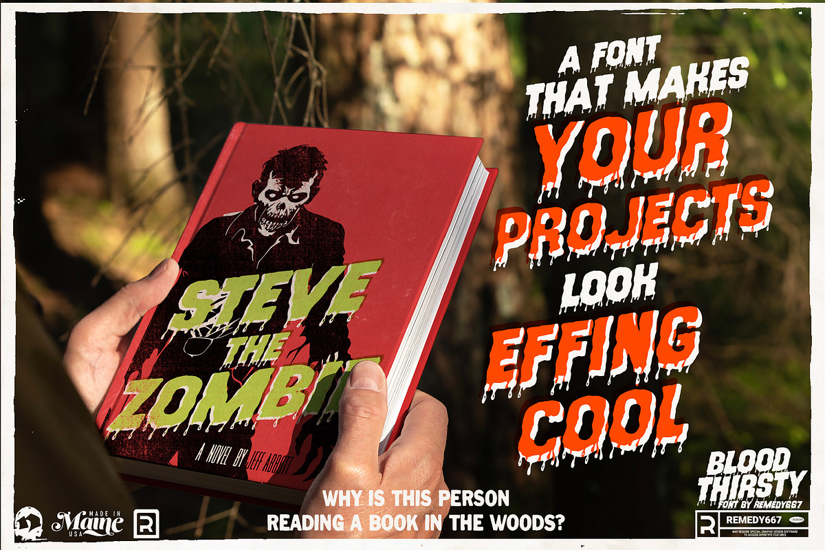 Blood Thirsty, a Sans Serif Font by Remedy667 (Photo 2 of 5)