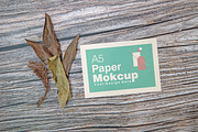 A5 Paper Mockups with autumn themes, a Print Template by shahsoft (Thumbnail 2 of 3)
