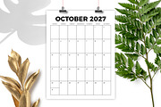 2027 Vertical 8.5x11 Inch Calendar, a Stationery Template by Running With Foxes (Thumbnail 5 of 5)