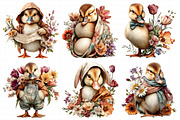 Cute Easter Ducks Clipart, an Illustration by Daily.Designs (Thumbnail 7 of 8)