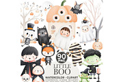 Cute Halloween Clipart - LittleBoo, an Illustration by CharmClipart (Thumbnail 1 of 10)