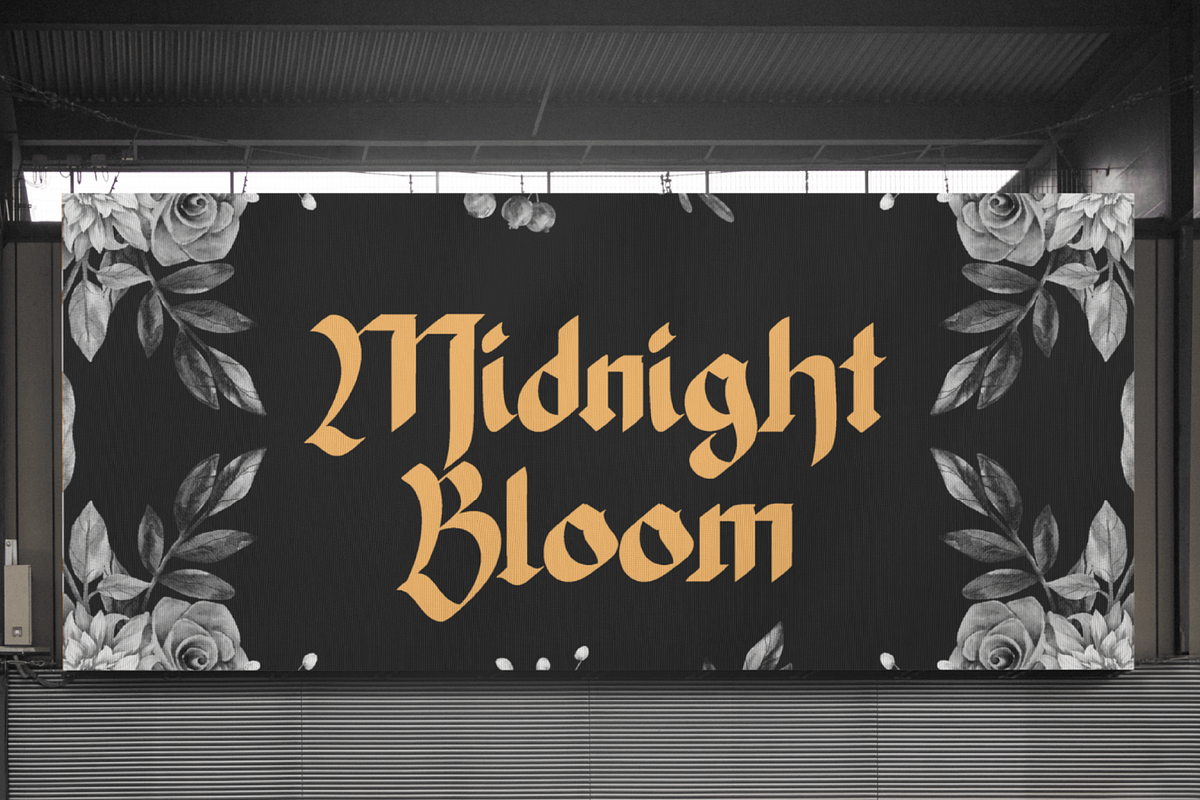Kosegry – A Bold Blackletter Font, a Blackletter Font by Randi Irvan | Rvandtype (Photo 10 of 13)