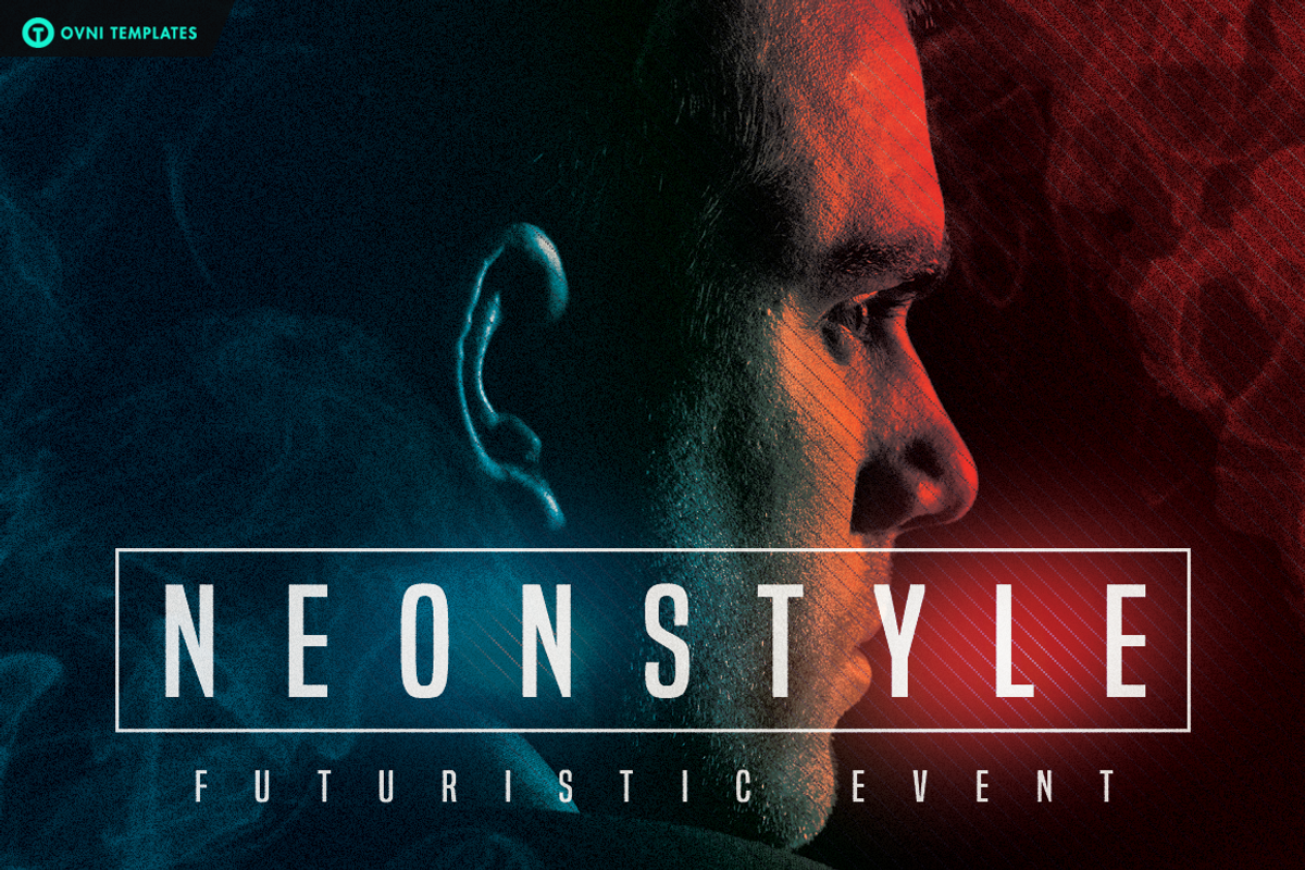 NEON STYLE Flyer Template, a Flyer Template by OVNI-TEMPLATES (Photo 5 of 5)