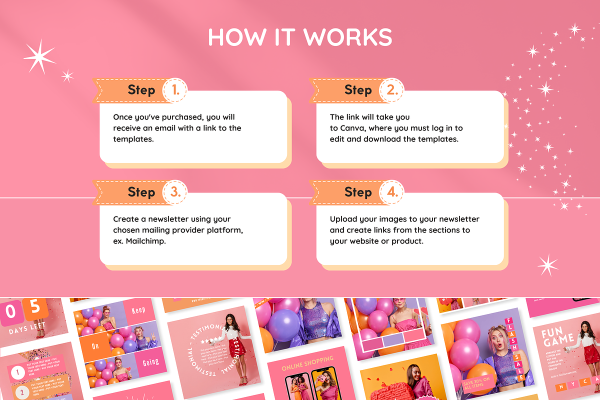 Orange Pink Email Templates, an Email Template by SunshineStudioBoutique (Photo 10 of 10)