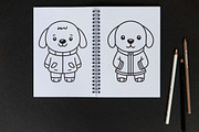 12 Cute Puppy Dog Wearing Jacket, an Animal Illustration by jongcreative (Thumbnail 3 of 7)