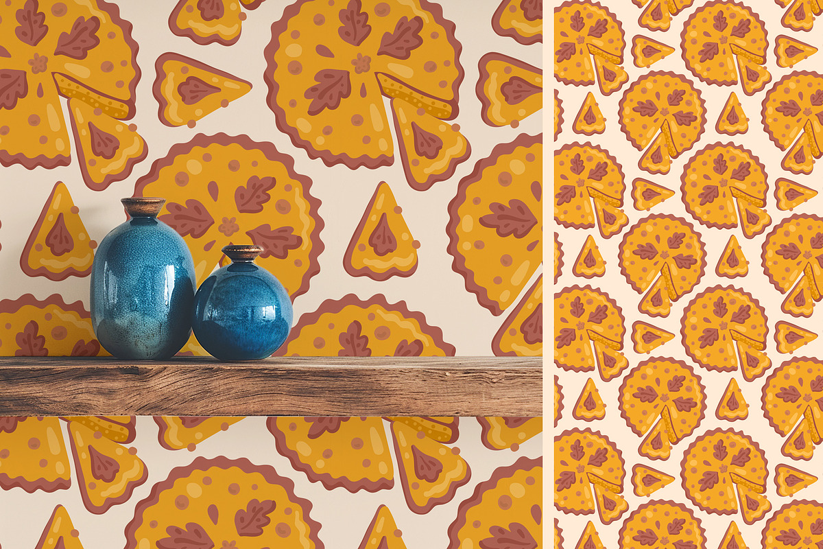Pies & Pastries patterns clipart, a Food Illustration by Carpet Tapete Pretzel (Photo 5 of 15)