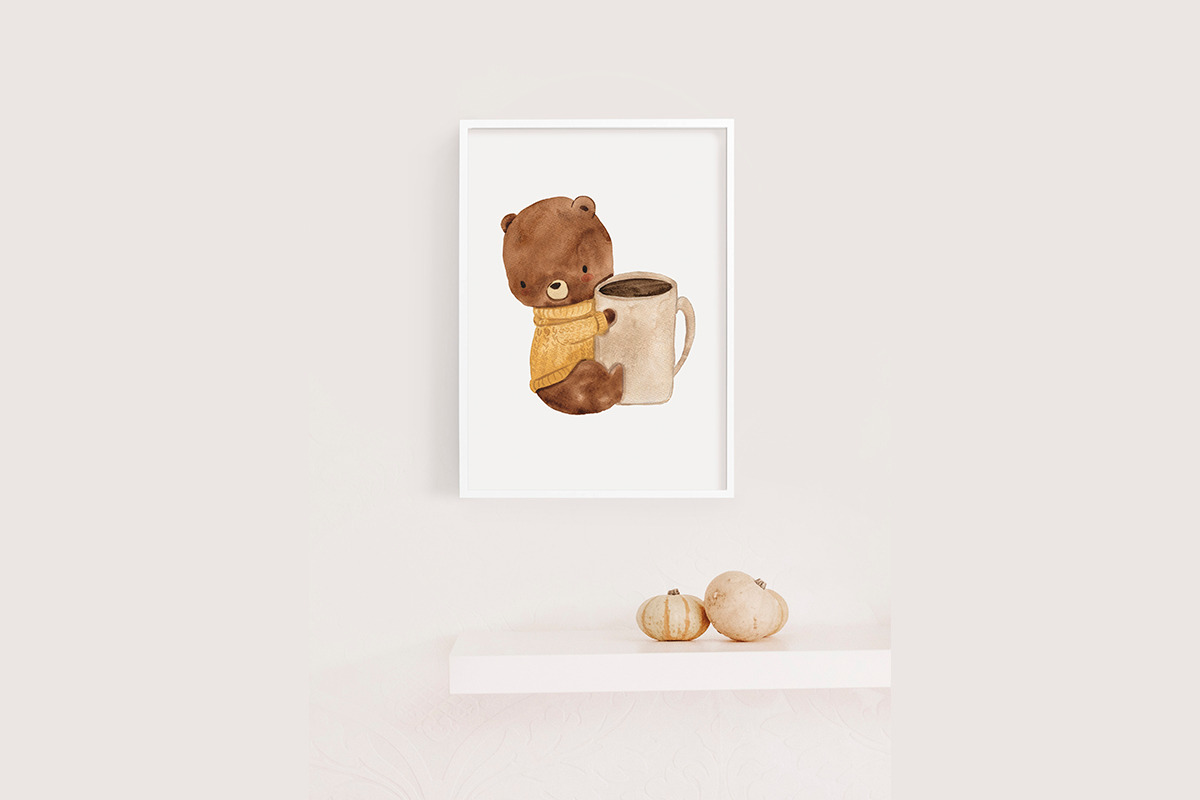 AUTUMN MOMENTS. Watercolor clipart, an Animal Illustration by OlliArtDesign (Photo 5 of 8)