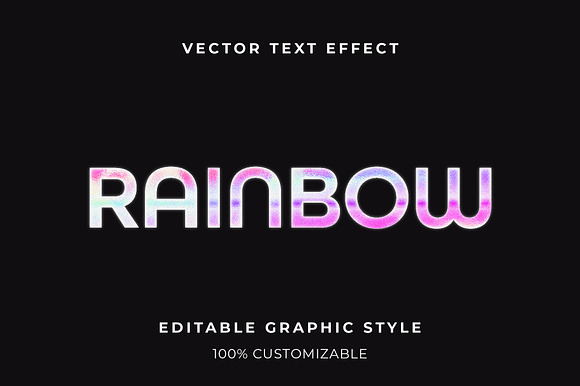 Rainbow Gloss Grain Text Effect preview 3