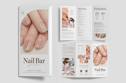 Nail Bar Beauty Salon Templates Set, a Flyer Template by BrandPacks