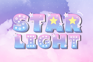 Starlight Y2K Display Font + Bonus