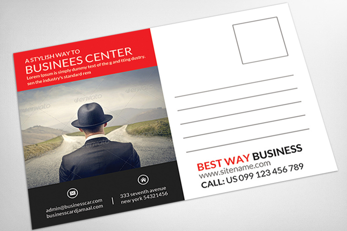 Corporate Business Agency Postcard, a Card Template by AfzaalGraphics (Photo 4 of 4)