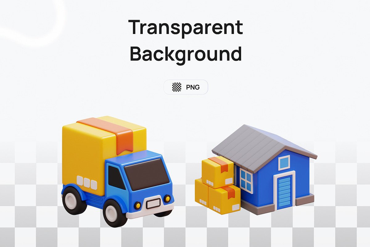 3D Delivery Icon Set for Web & App, a 3D by graficonstuff (Photo 3 of 4)