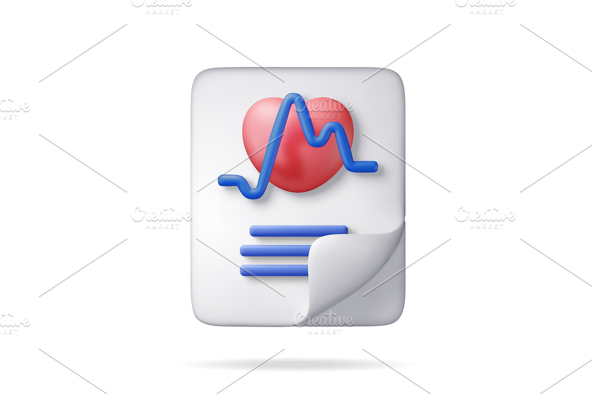 3d medical patient card, check up, a Healthcare Illustration by Abscent