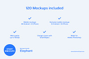 Mockups bundle Elephant - 120 Mocks, an iPhone Mockup by StartMockups.com (Thumbnail 2 of 5)