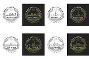 44 Linear City Badges, an Outline Icon by Kursat Unsal (Thumbnail 25 of 25)
