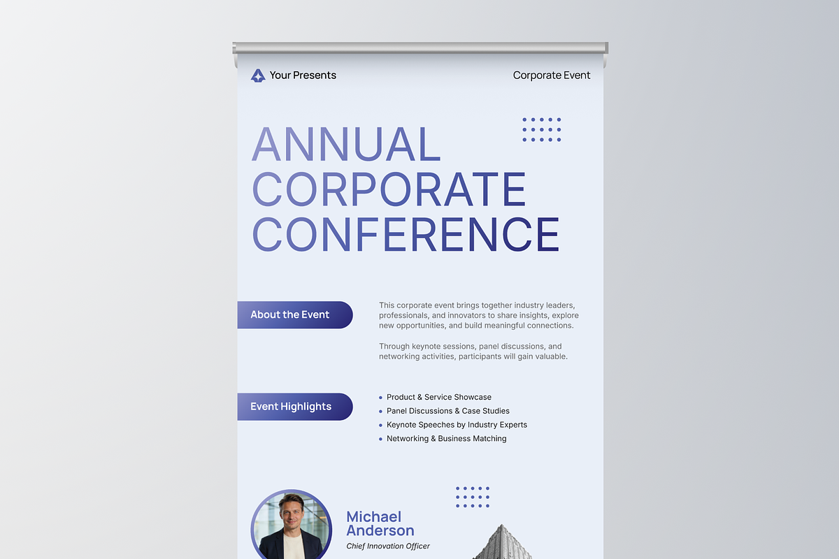 Corporate Event Roll Up Banner, a Print Template by Annora Studio (Photo 2 of 6)