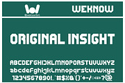 Original Insight font, a Font by weknow (Thumbnail 1 of 8)