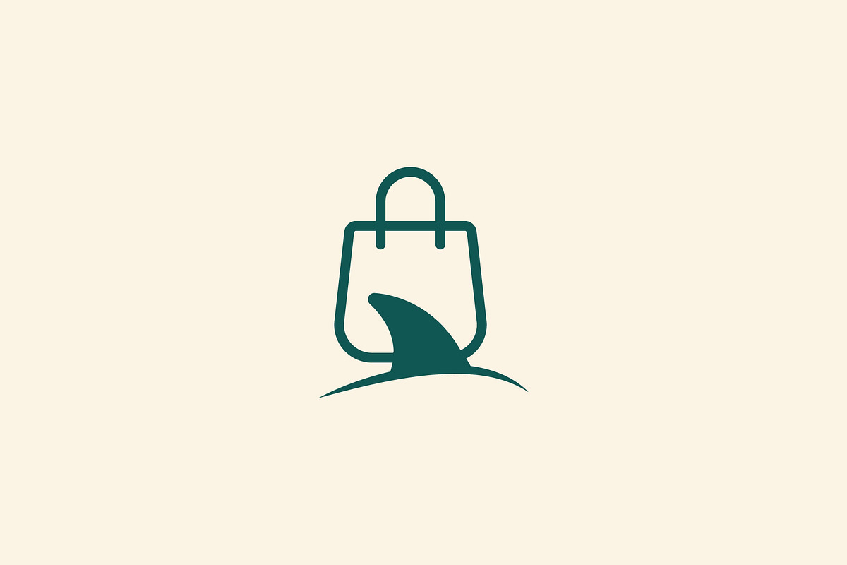 shark shop bag logo design vector, a Branding & Logo Template by Vectoryzen (Photo 2 of 2)