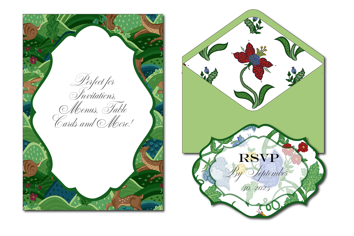 Crewelwork Patterns Jacobean Style, a Pattern Graphic by RachelStudio (Photo 7 of 10)