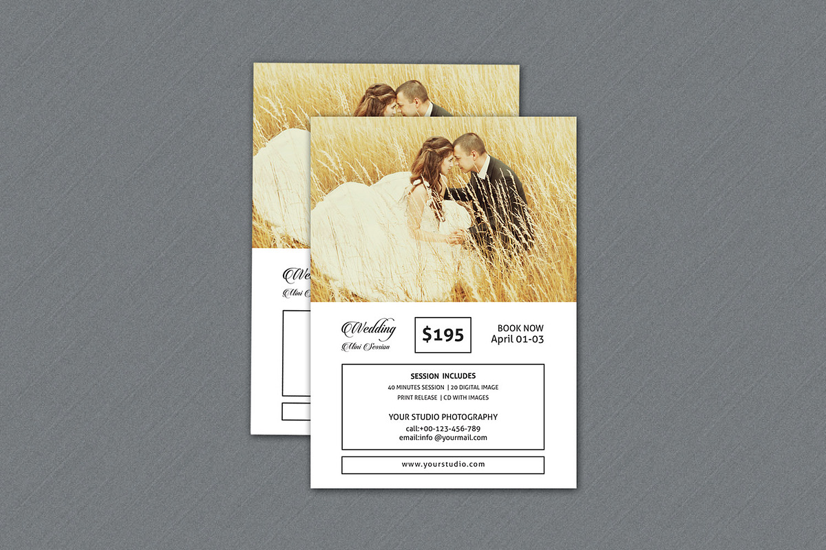 Wedding Mini Session Template-V237, a Flyer Template by Template Shop (Photo 2 of 3)