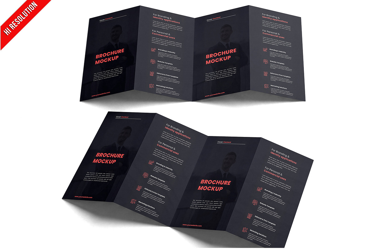 Brochure Folded PSD, an Advertising Mockup by Bruno's Shop (Photo 1 of 3)